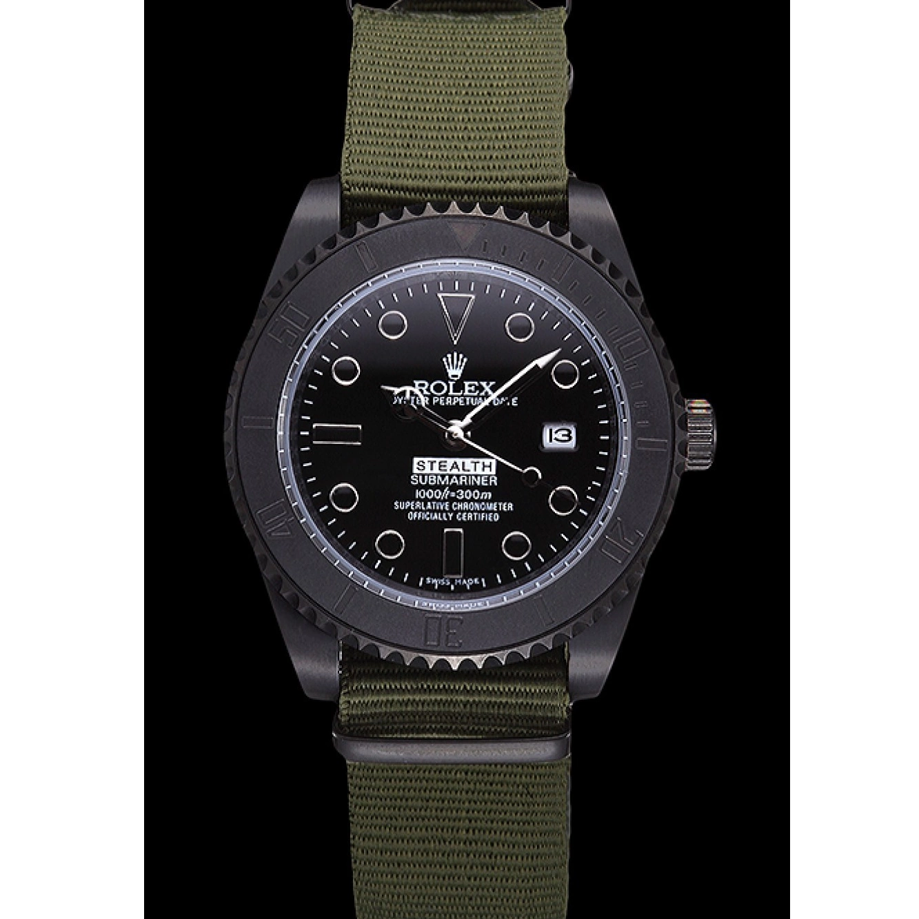 Rolex copies cheap Rolex Stealth Submariner Olive 621995 0721